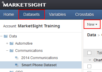 Upload Data in MarketSight